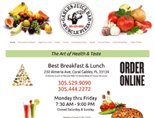 Tablet Screenshot of gablesjuicebar.com